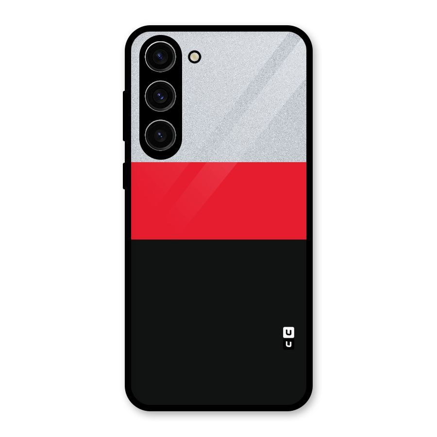 Cool Melange Stripe Glass Back Case for Galaxy S23 Plus