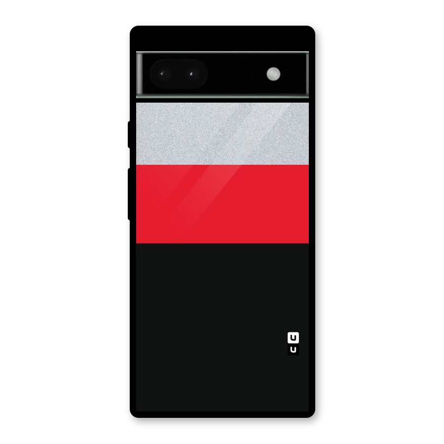Cool Melange Stripe Glass Back Case for Google Pixel 6a