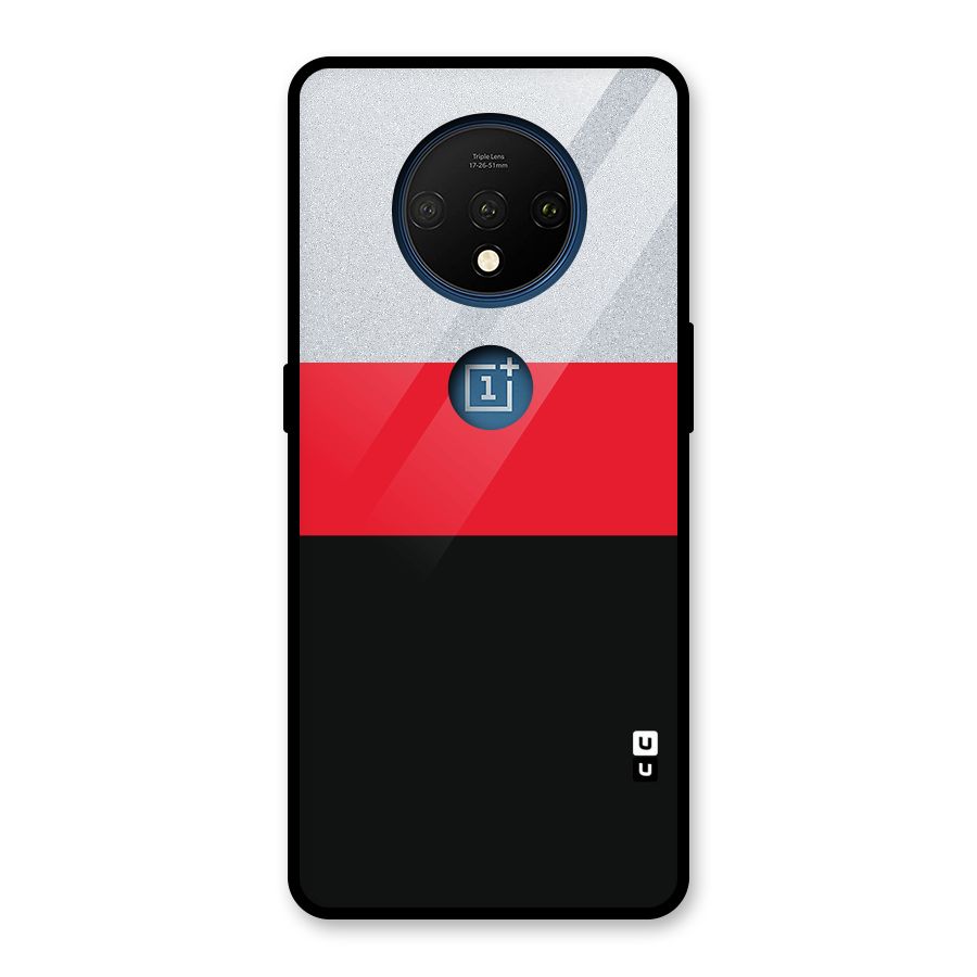 Cool Melange Stripe Glass Back Case for OnePlus 7T