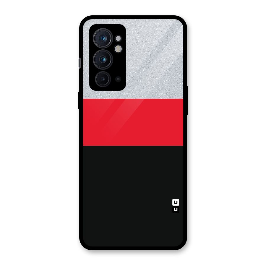 Cool Melange Stripe Glass Back Case for OnePlus 9RT 5G
