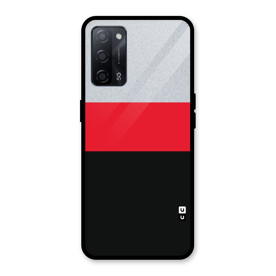 Cool Melange Stripe Glass Back Case for Oppo A53s 5G