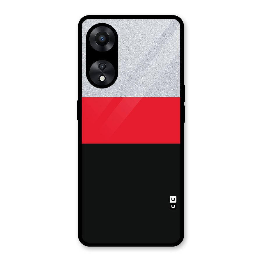 Cool Melange Stripe Glass Back Case for Oppo A78