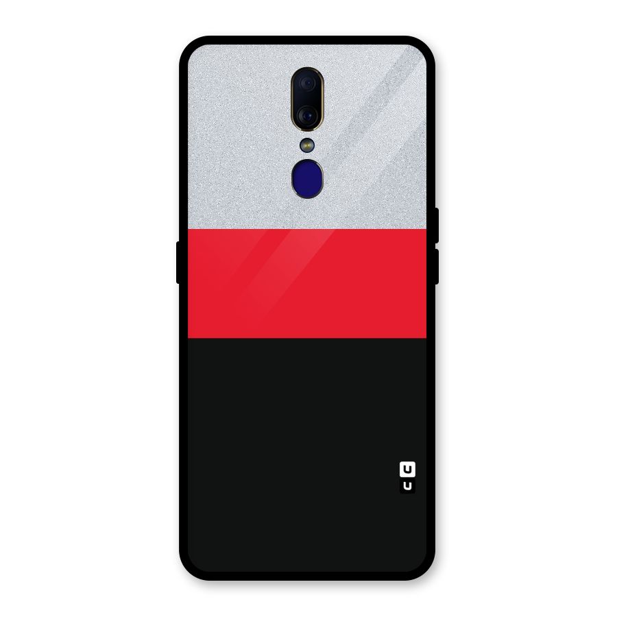 Cool Melange Stripe Glass Back Case for Oppo F11
