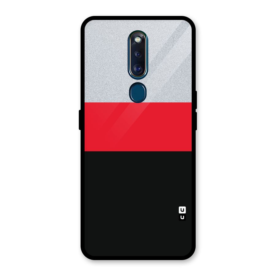 Cool Melange Stripe Glass Back Case for Oppo F11 Pro