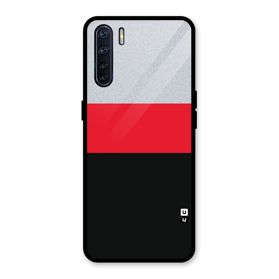 Cool Melange Stripe Glass Back Case for Oppo F15