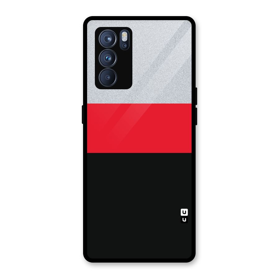 Cool Melange Stripe Glass Back Case for Oppo Reno6 Pro 5G