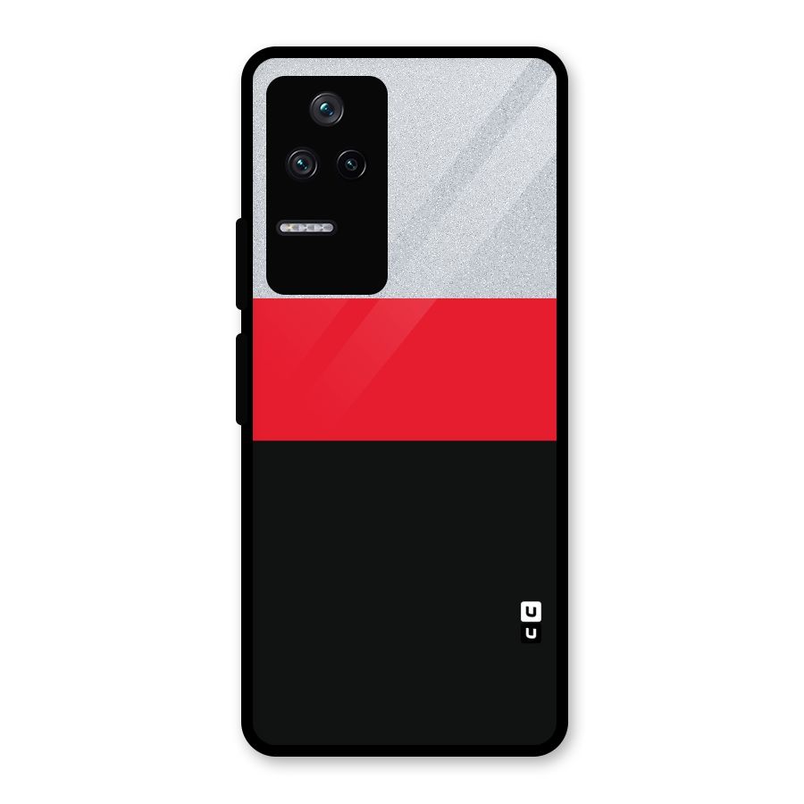 Cool Melange Stripe Glass Back Case for Poco F4 5G