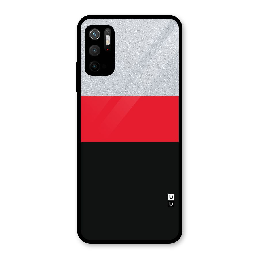 Cool Melange Stripe Glass Back Case for Poco M3 Pro 5G