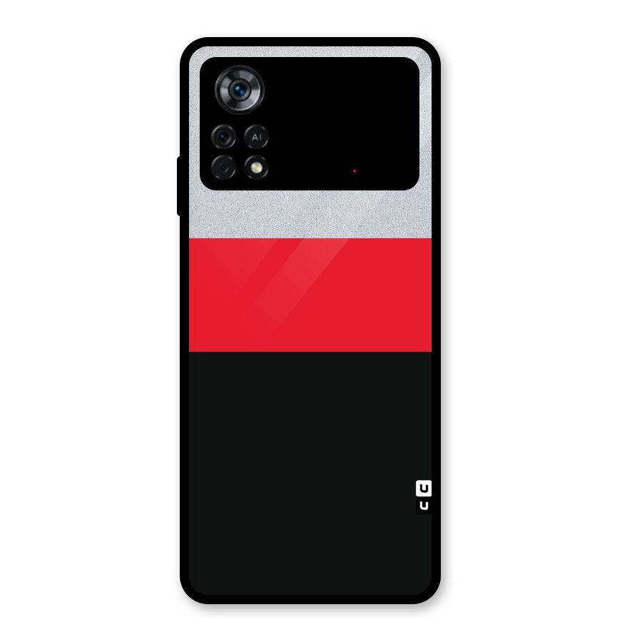 Cool Melange Stripe Glass Back Case for Poco X4 Pro 5G