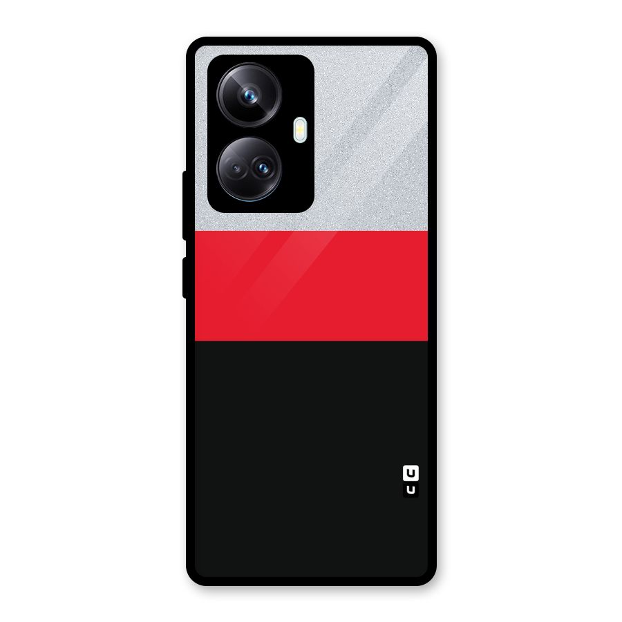 Cool Melange Stripe Glass Back Case for Realme 10 Pro Plus
