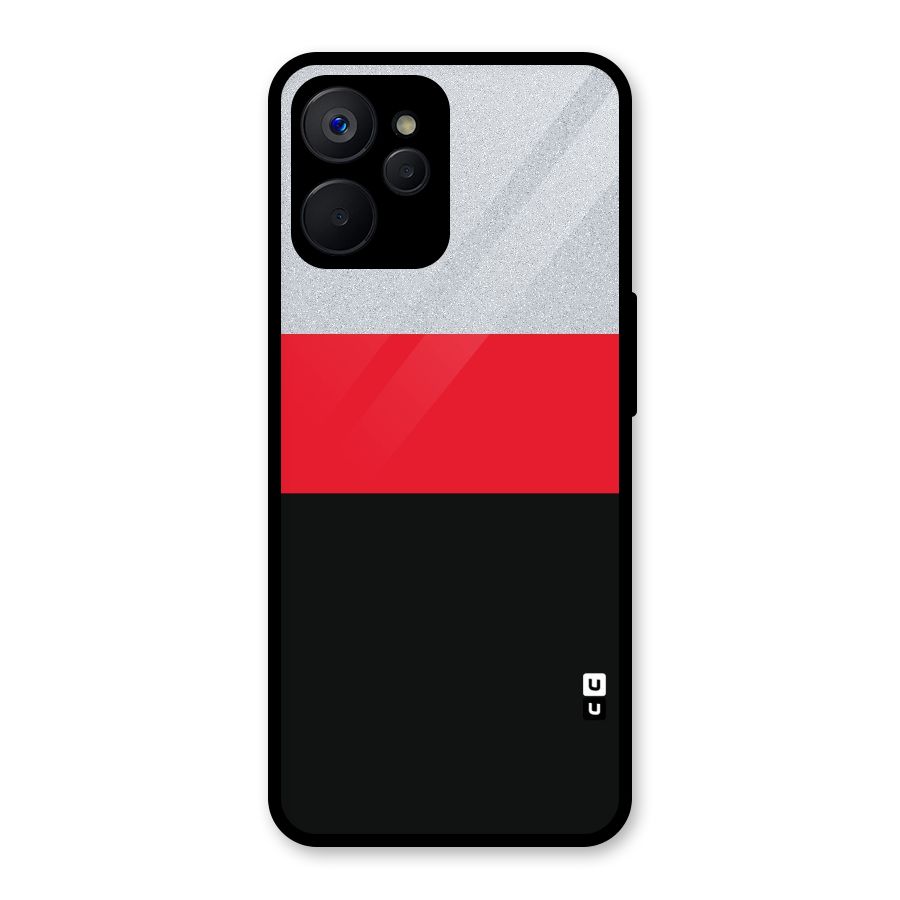 Cool Melange Stripe Glass Back Case for Realme 9i 5G
