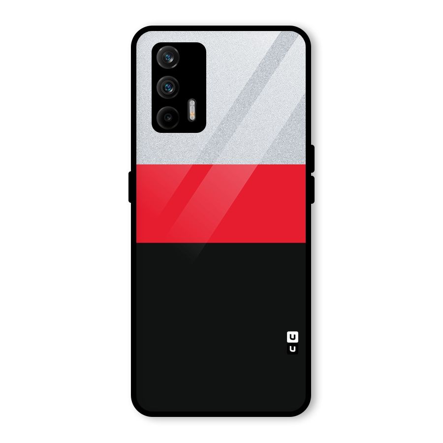 Cool Melange Stripe Glass Back Case for Realme X7 Max
