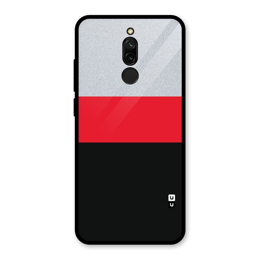 Cool Melange Stripe Glass Back Case for Redmi 8