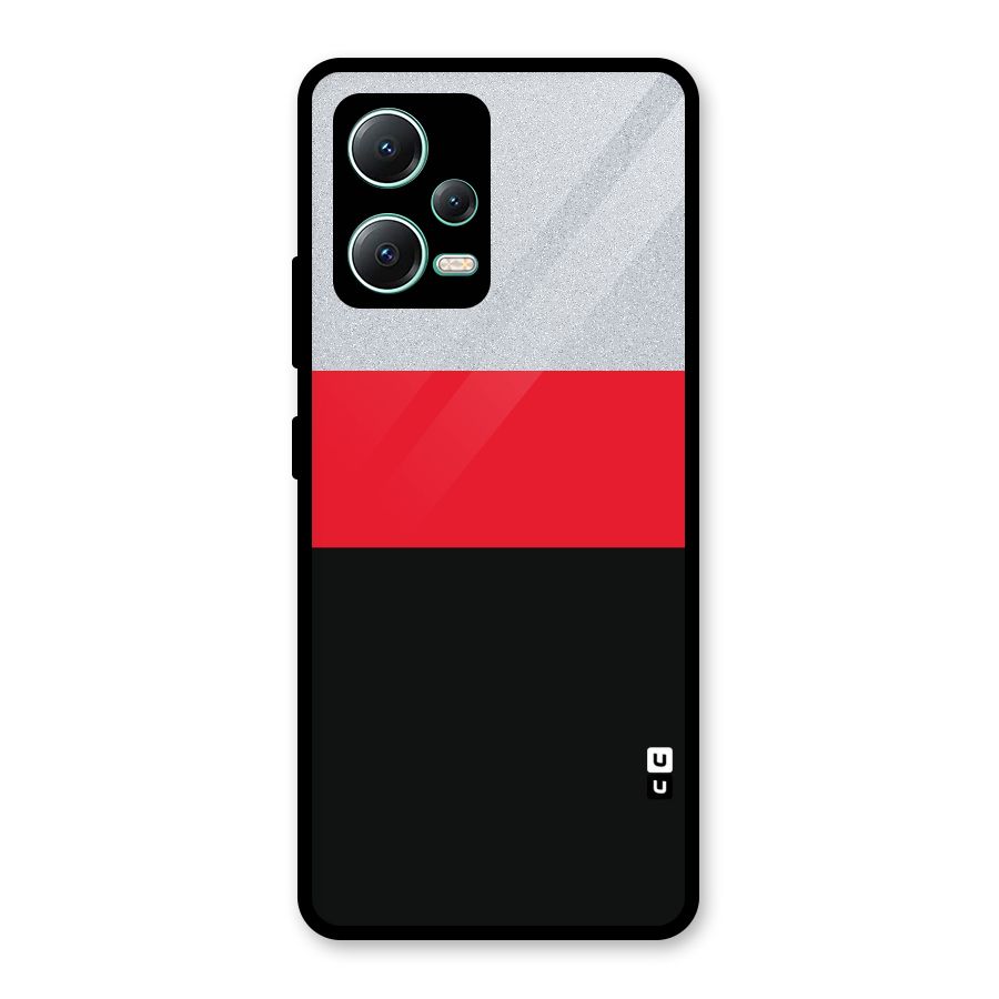 Cool Melange Stripe Glass Back Case for Redmi Note 12 5G