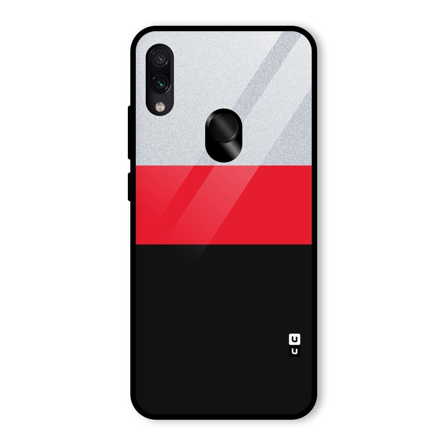 Cool Melange Stripe Glass Back Case for Redmi Note 7 Pro