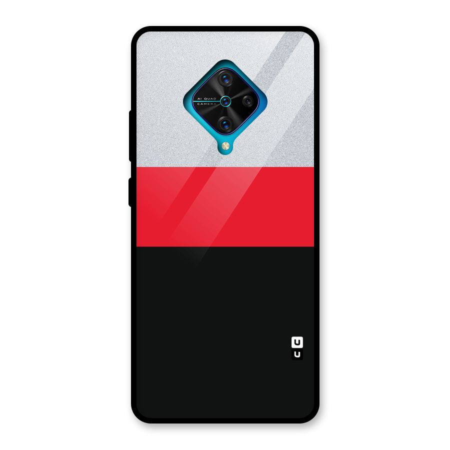 Cool Melange Stripe Glass Back Case for Vivo S1 Pro
