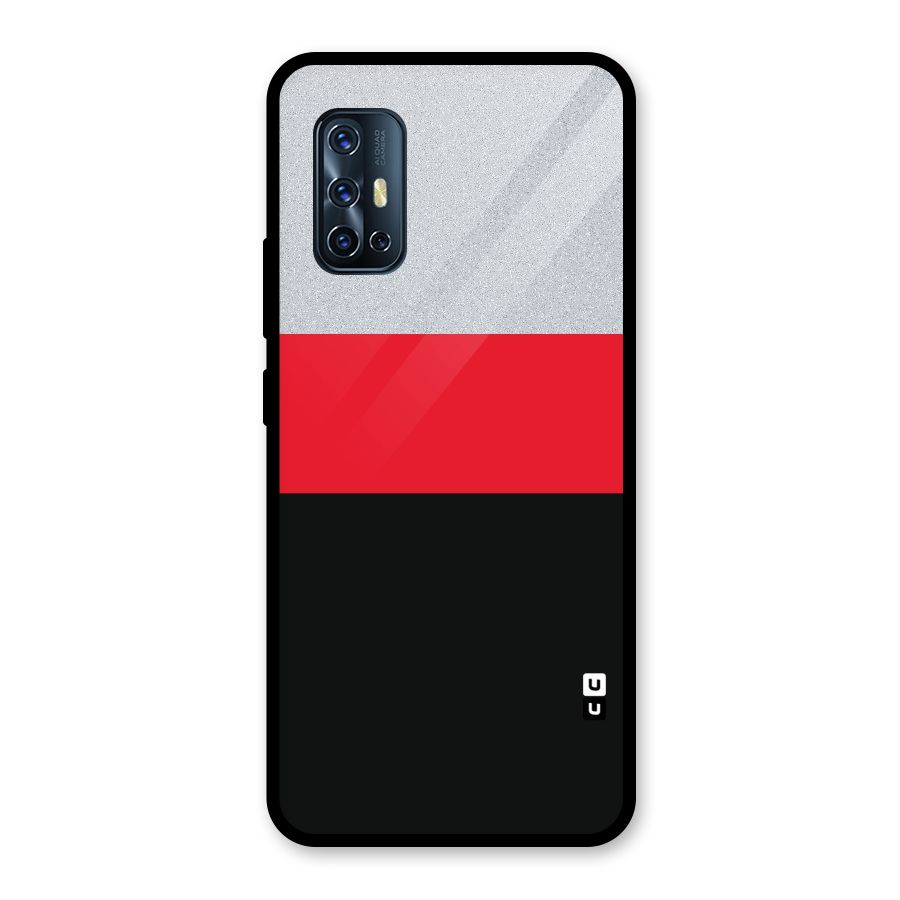Cool Melange Stripe Glass Back Case for Vivo V17