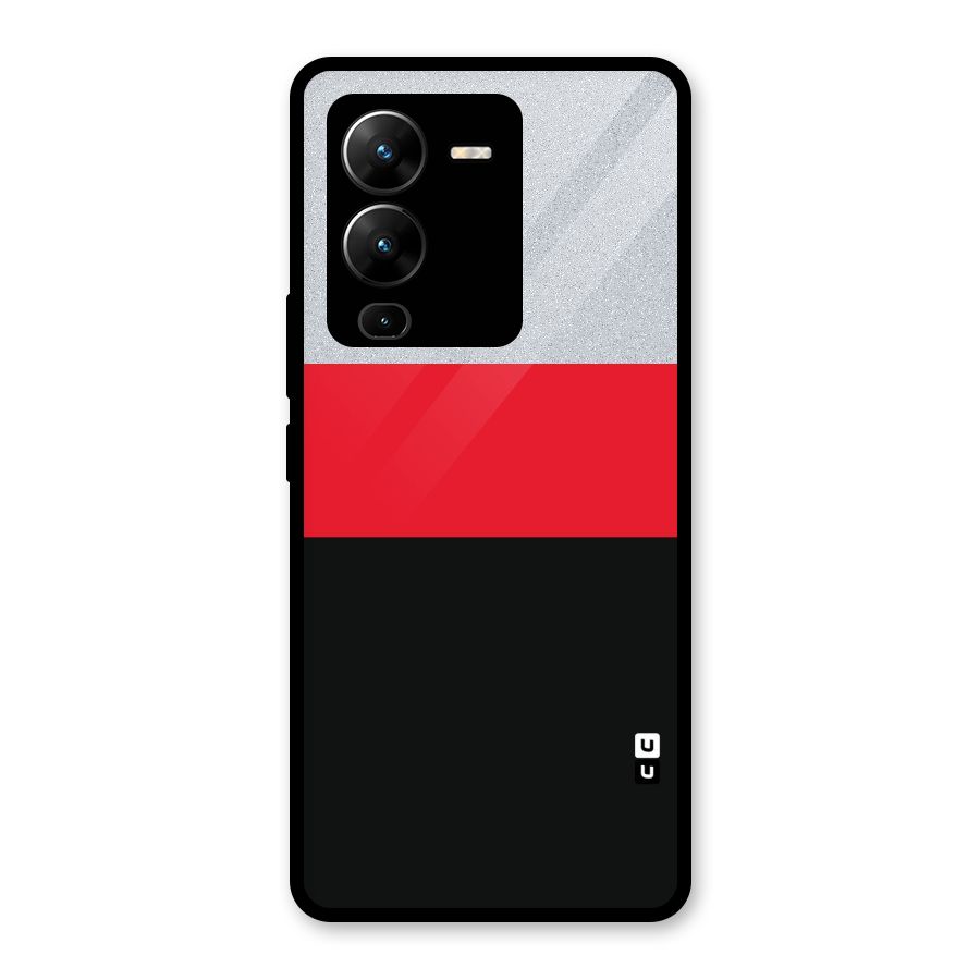 Cool Melange Stripe Glass Back Case for Vivo V25 Pro