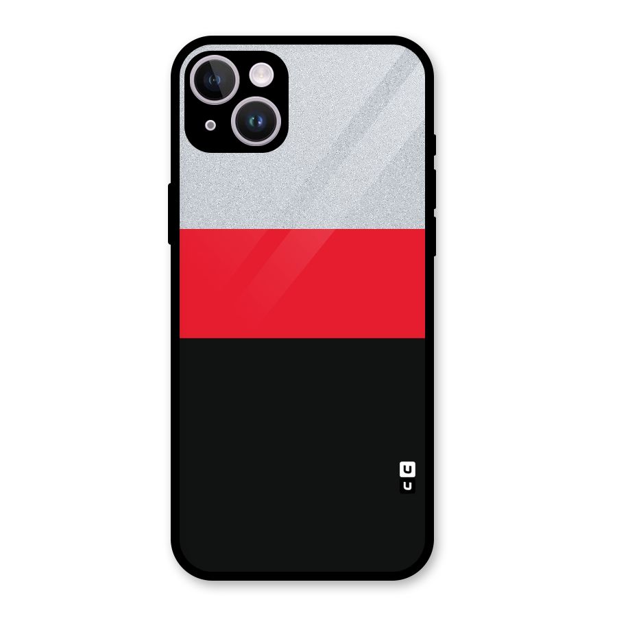Cool Melange Stripe Glass Back Case for iPhone 14 Plus