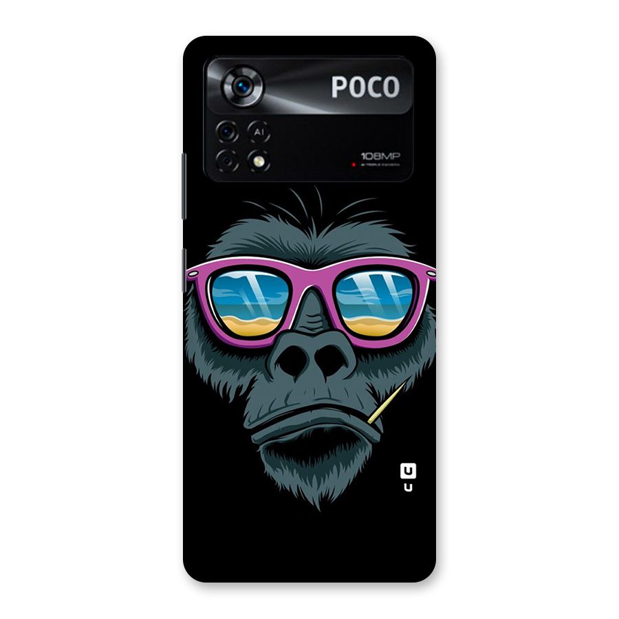 Cool Monkey Beach Sunglasses Back Case for Poco X4 Pro 5G