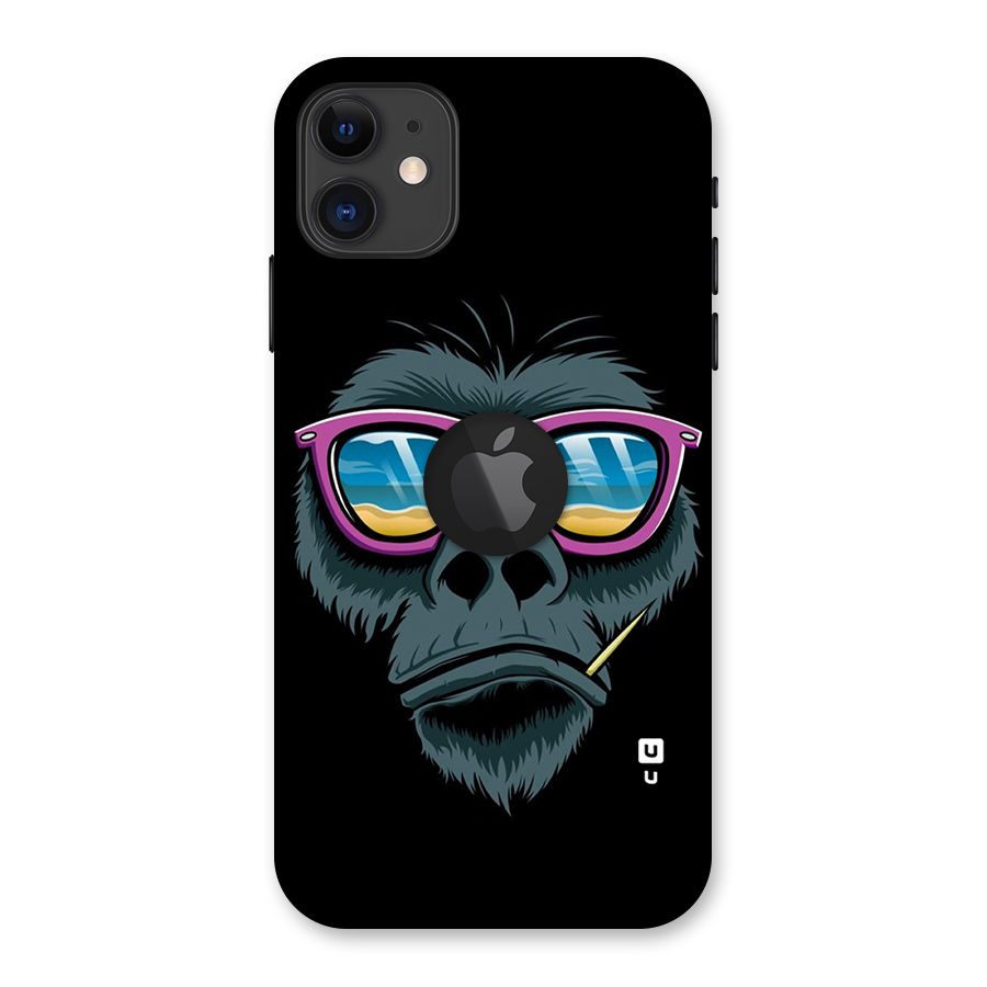 Cool Monkey Beach Sunglasses Back Case for iPhone 11 Logo Cut