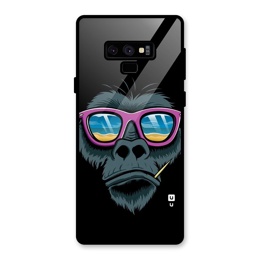 Cool Monkey Beach Sunglasses Glass Back Case for Galaxy Note 9