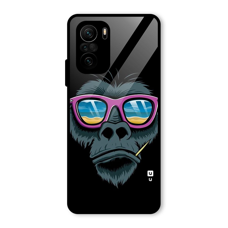 Cool Monkey Beach Sunglasses Glass Back Case for Mi 11X Pro