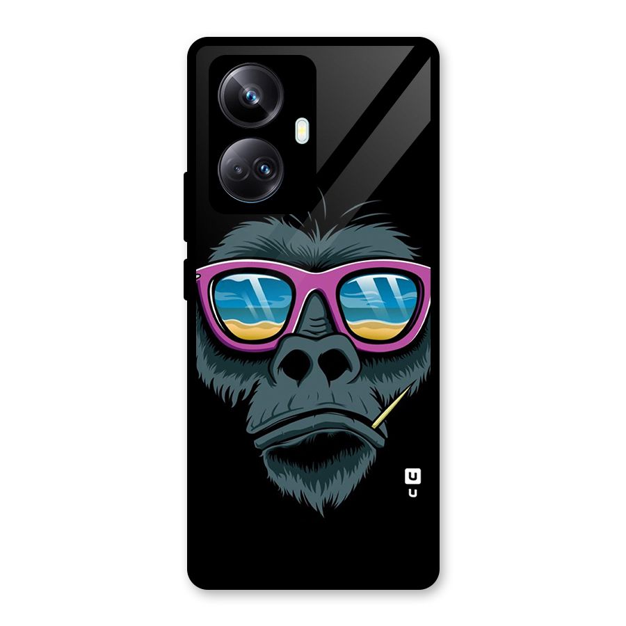 Cool Monkey Beach Sunglasses Glass Back Case for Realme 10 Pro Plus