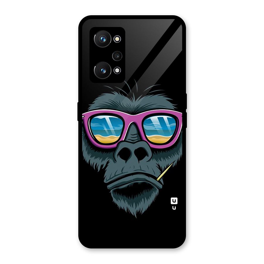 Cool Monkey Beach Sunglasses Glass Back Case for Realme GT Neo 3T