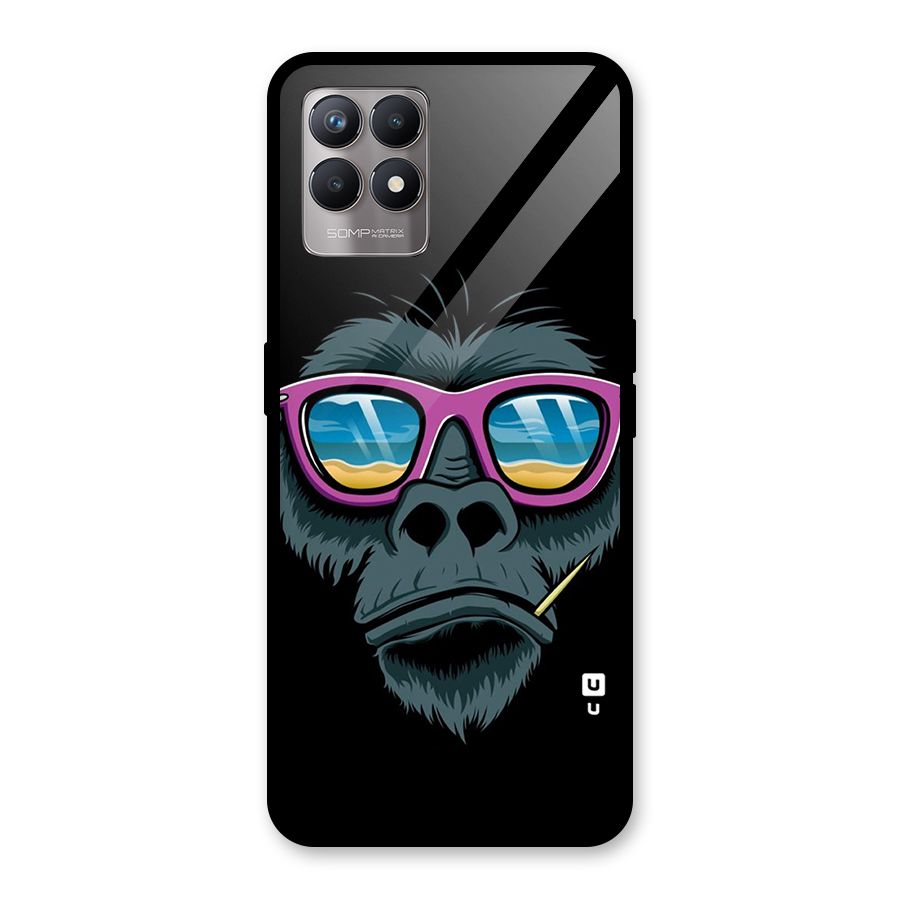 Cool Monkey Beach Sunglasses Glass Back Case for Realme Narzo 50