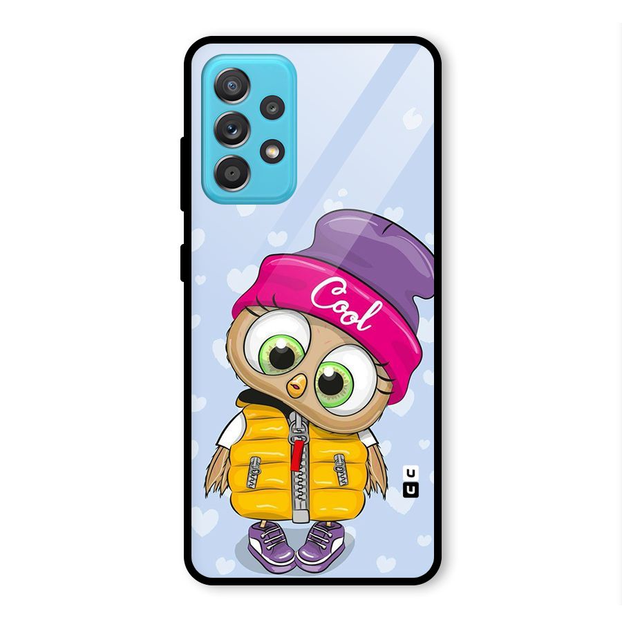 Cool Owl Glass Back Case for Galaxy A52