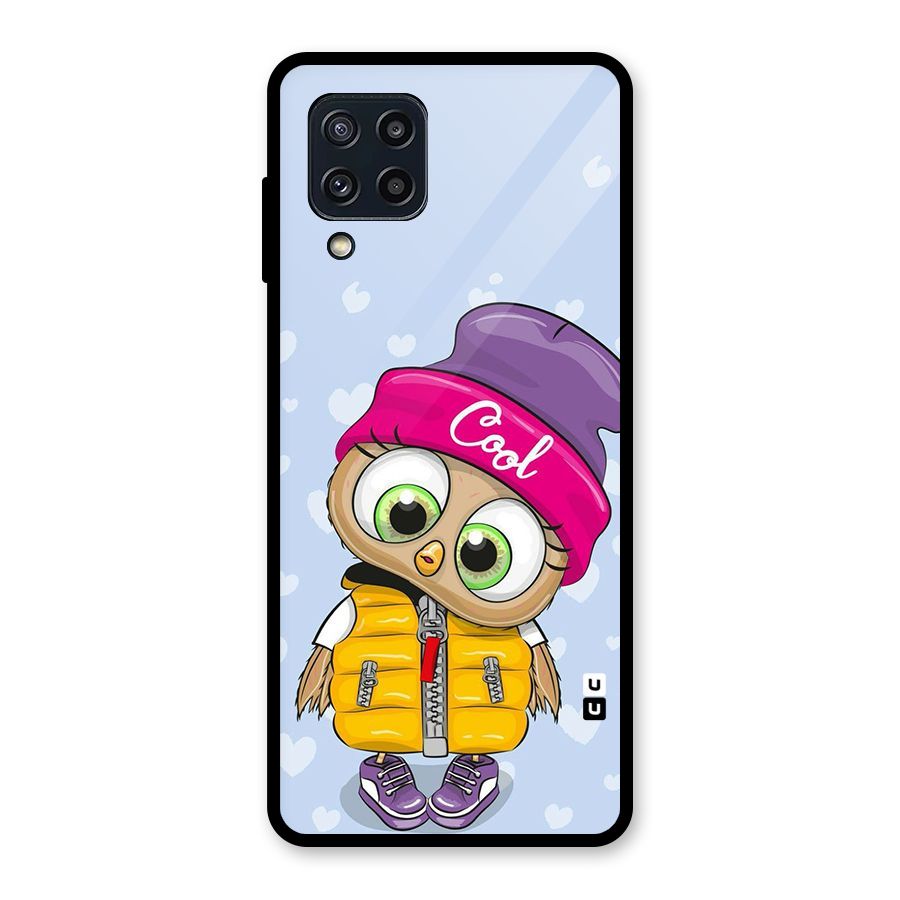 Cool Owl Glass Back Case for Galaxy M32