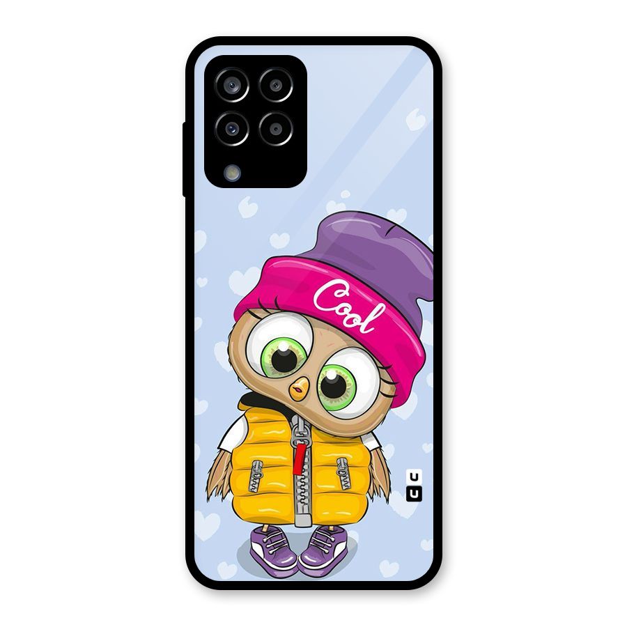 Cool Owl Glass Back Case for Galaxy M33