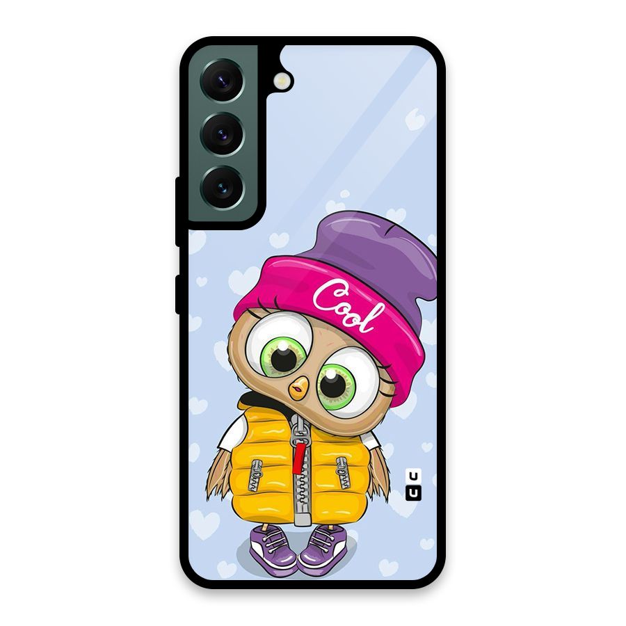 Cool Owl Glass Back Case for Galaxy S22 5G