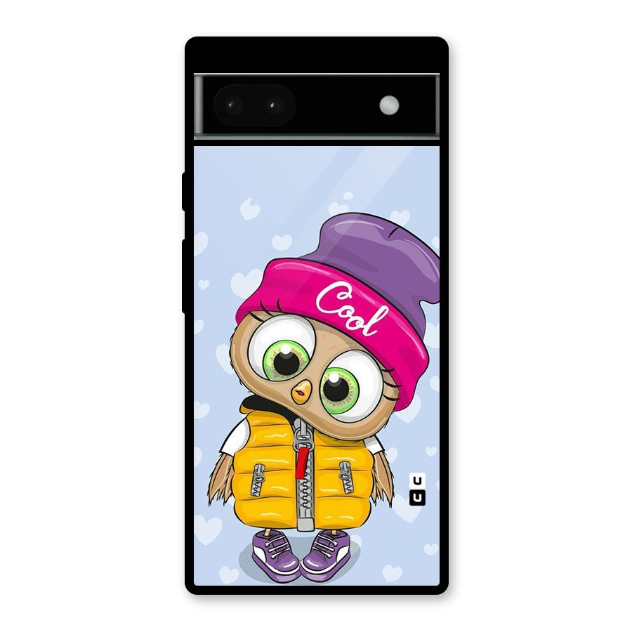 Cool Owl Glass Back Case for Google Pixel 6a