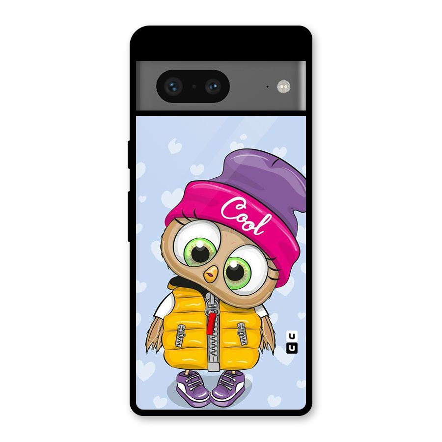 Cool Owl Glass Back Case for Google Pixel 7