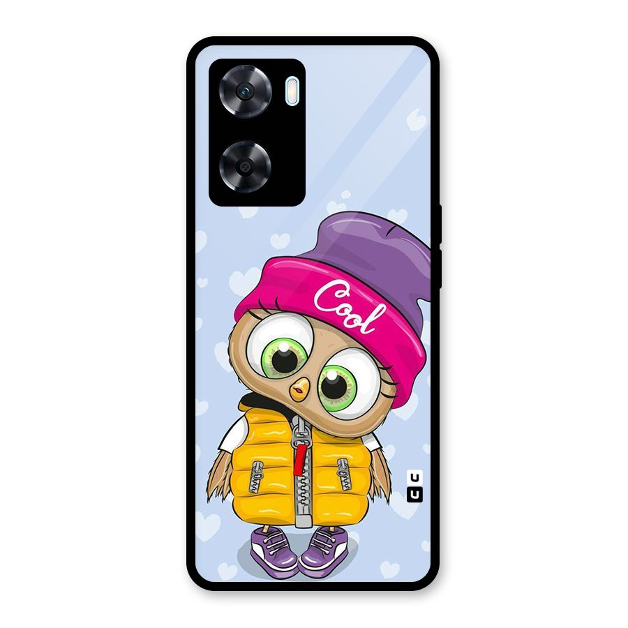 Cool Owl Glass Back Case for Oppo A77