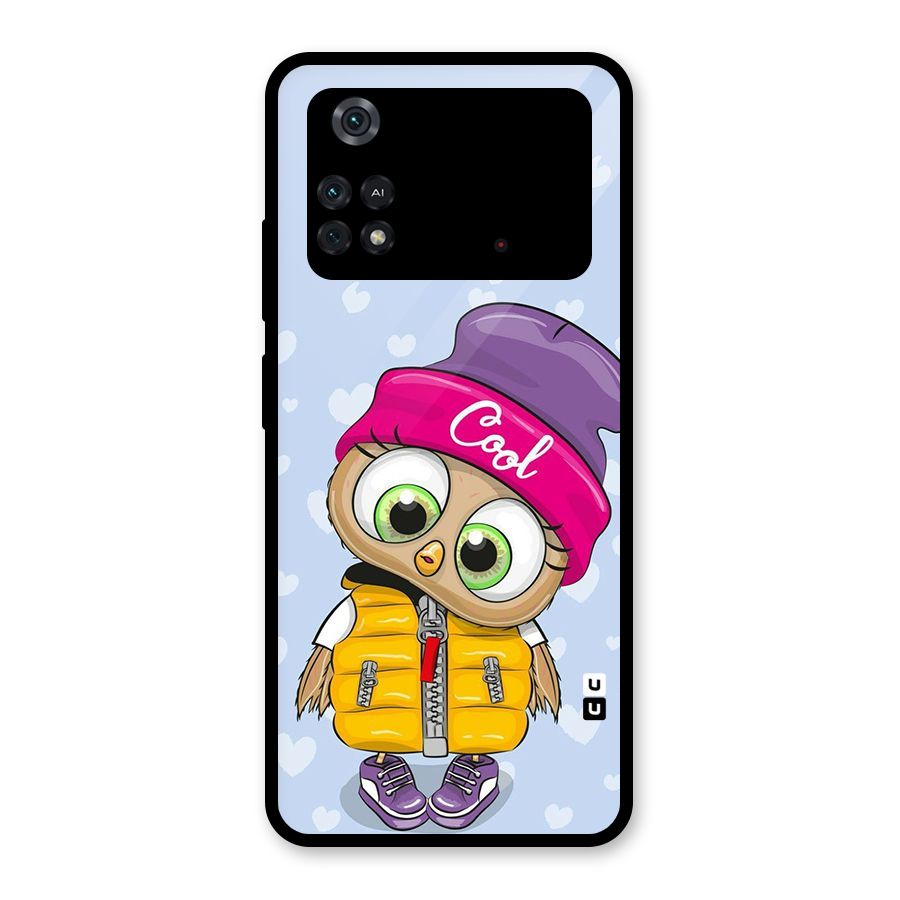 Cool Owl Glass Back Case for Poco M4 Pro 4G