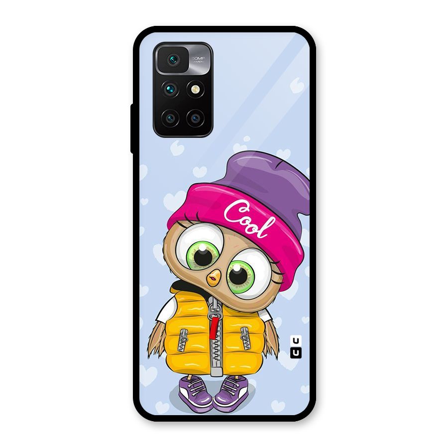 Cool Owl Glass Back Case for Redmi 10 Prime