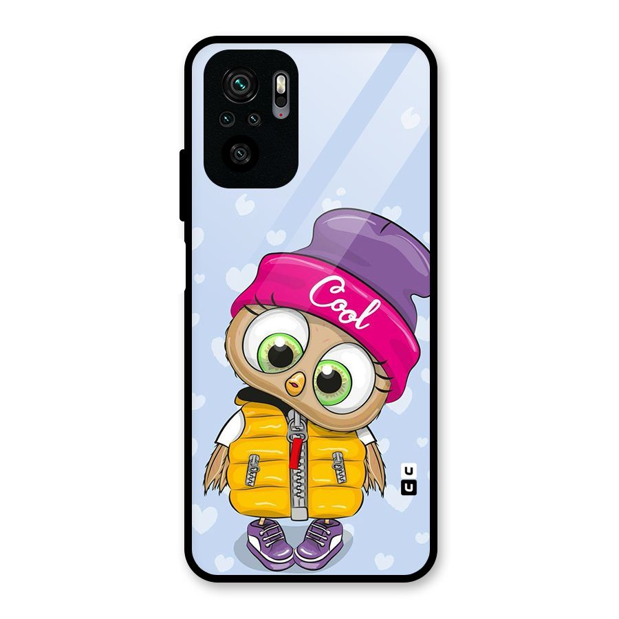Cool Owl Glass Back Case for Redmi Note 10S