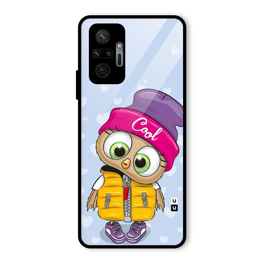 Cool Owl Glass Back Case for Redmi Note 10 Pro Max