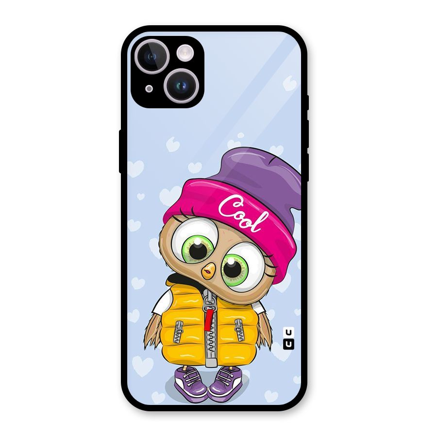 Cool Owl Glass Back Case for iPhone 14 Plus