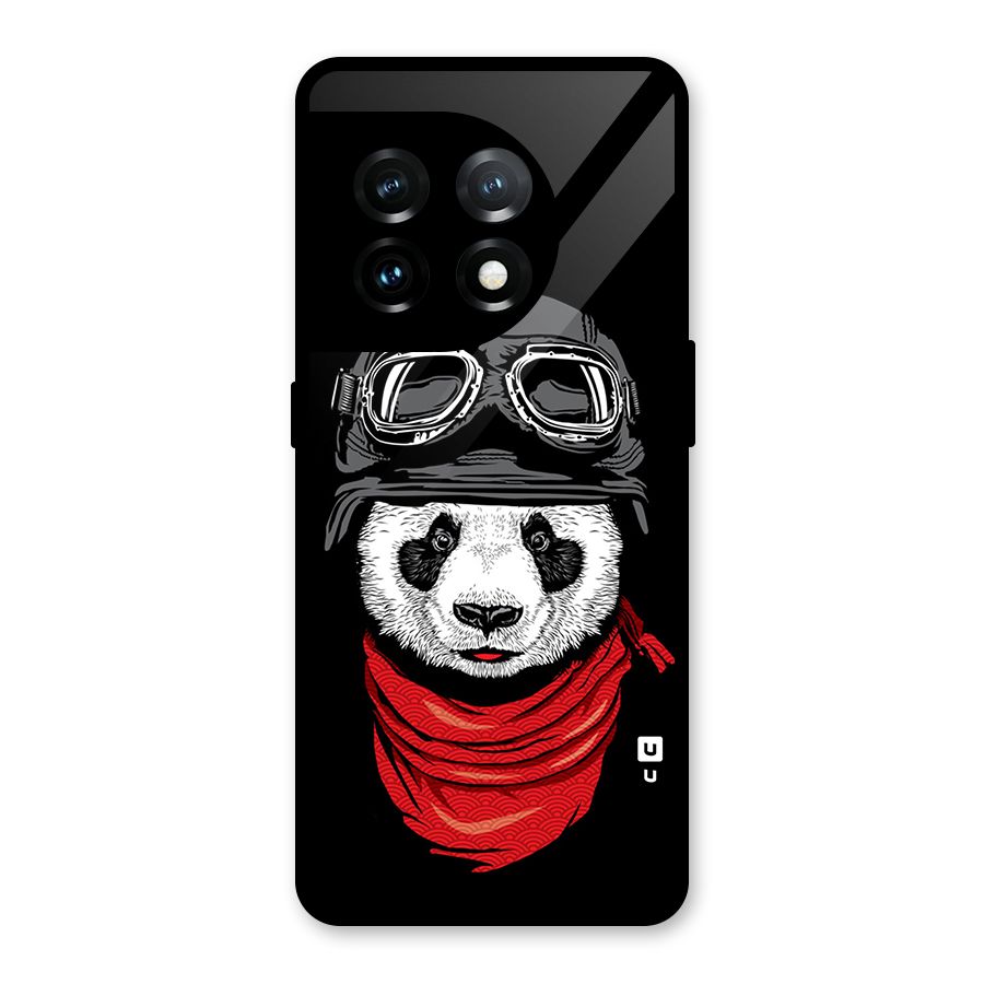 Cool Panda Soldier Art Glass Back Case for OnePlus 11