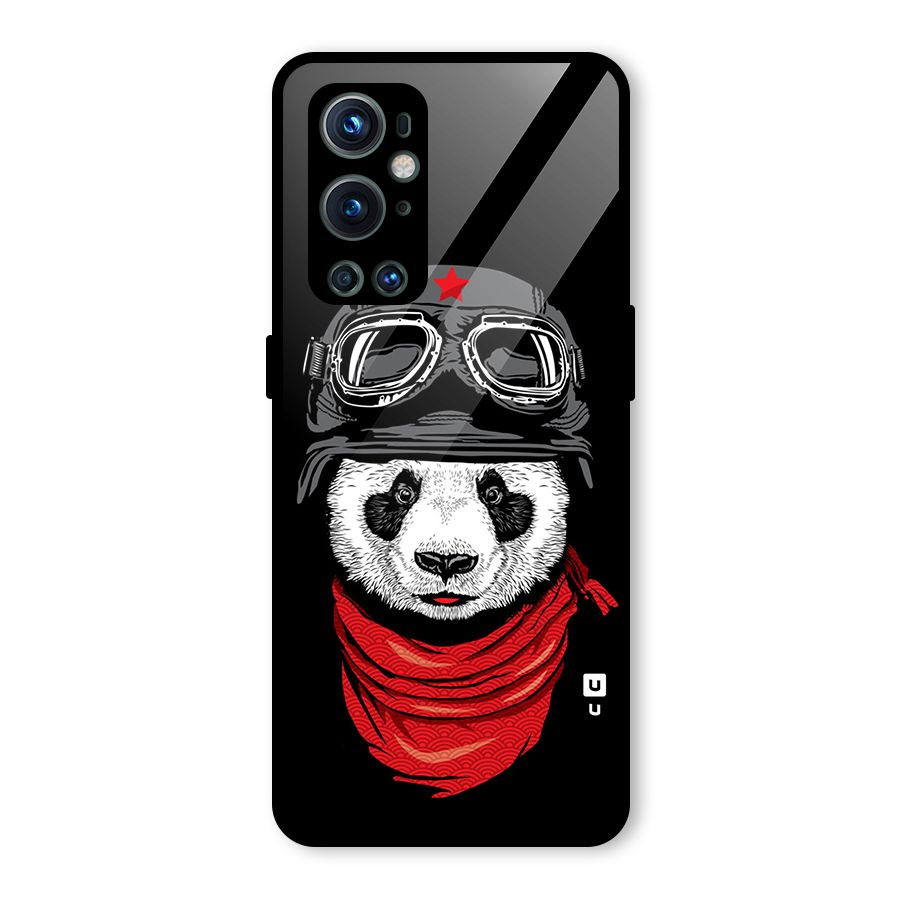 Cool Panda Soldier Art Glass Back Case for OnePlus 9 Pro