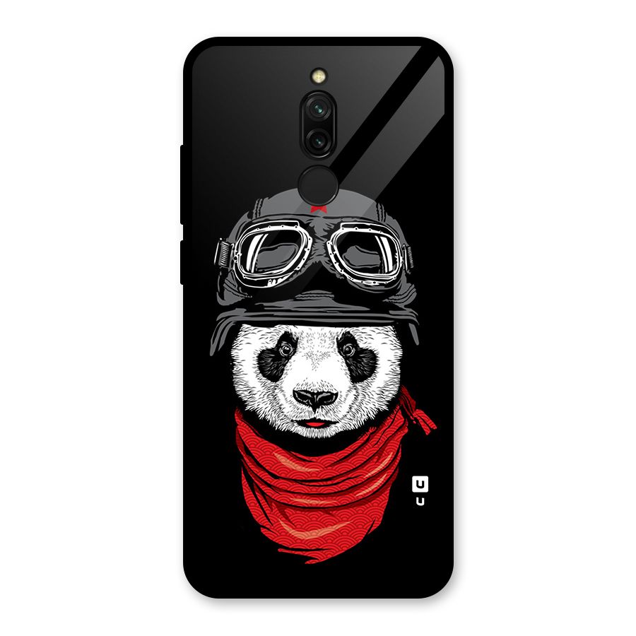 Cool Panda Soldier Art Glass Back Case for Redmi 8