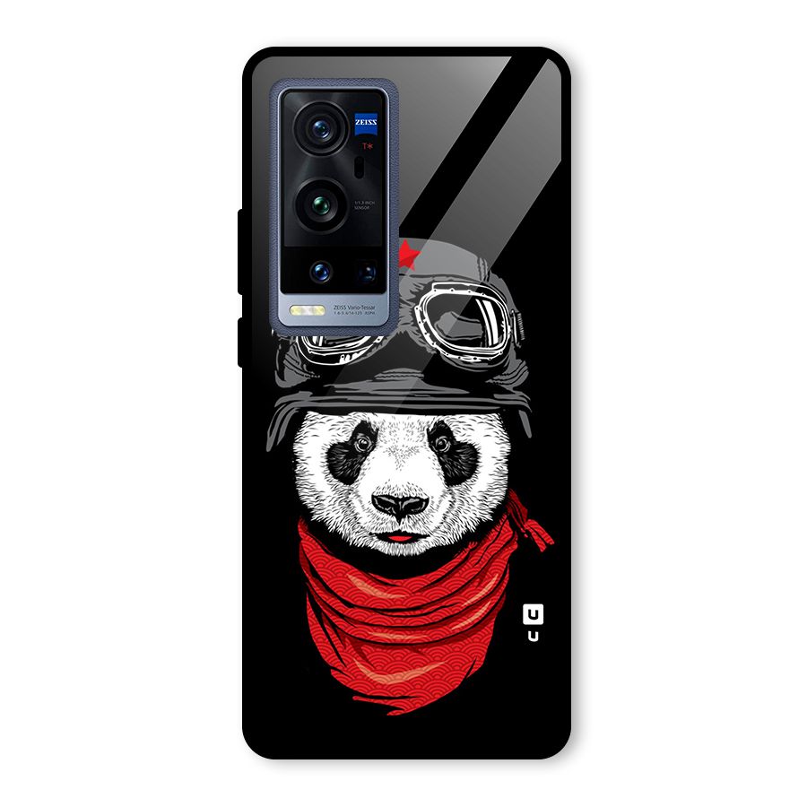 Cool Panda Soldier Art Glass Back Case for Vivo X60 Pro Plus