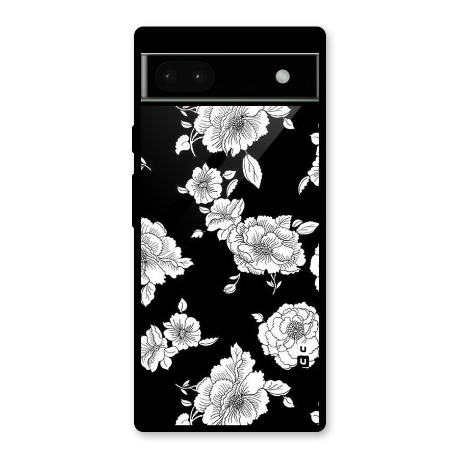 Cool Pattern Flowers Glass Back Case for Google Pixel 6a