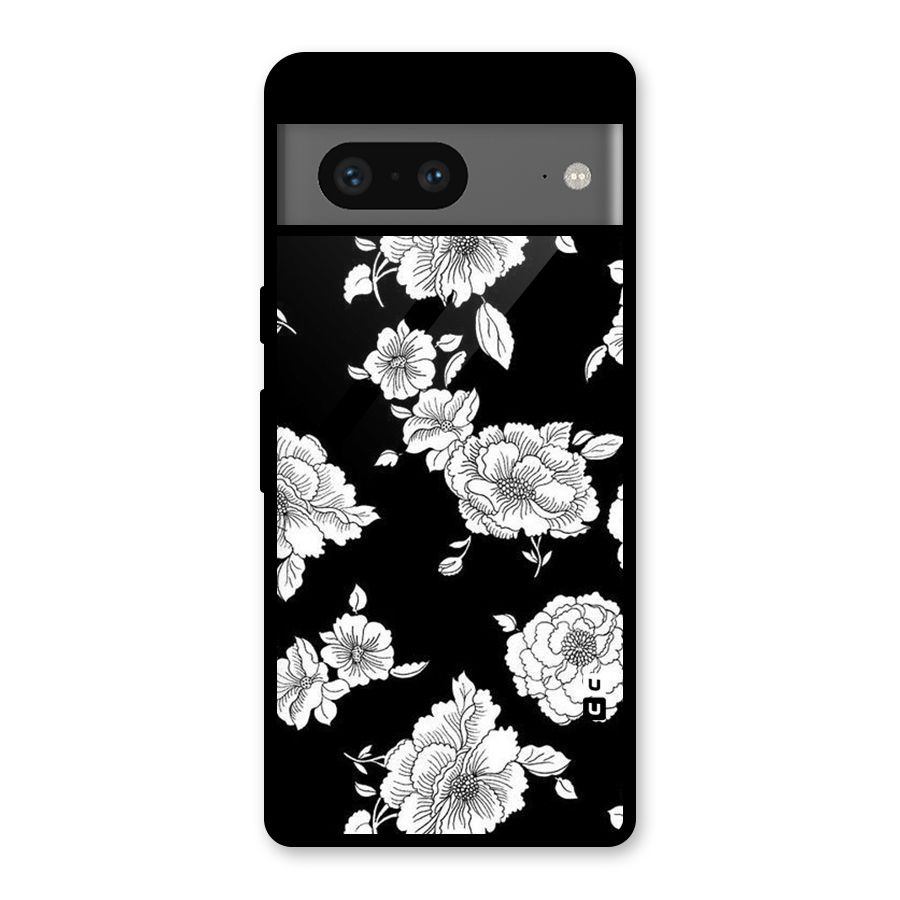 Cool Pattern Flowers Glass Back Case for Google Pixel 7