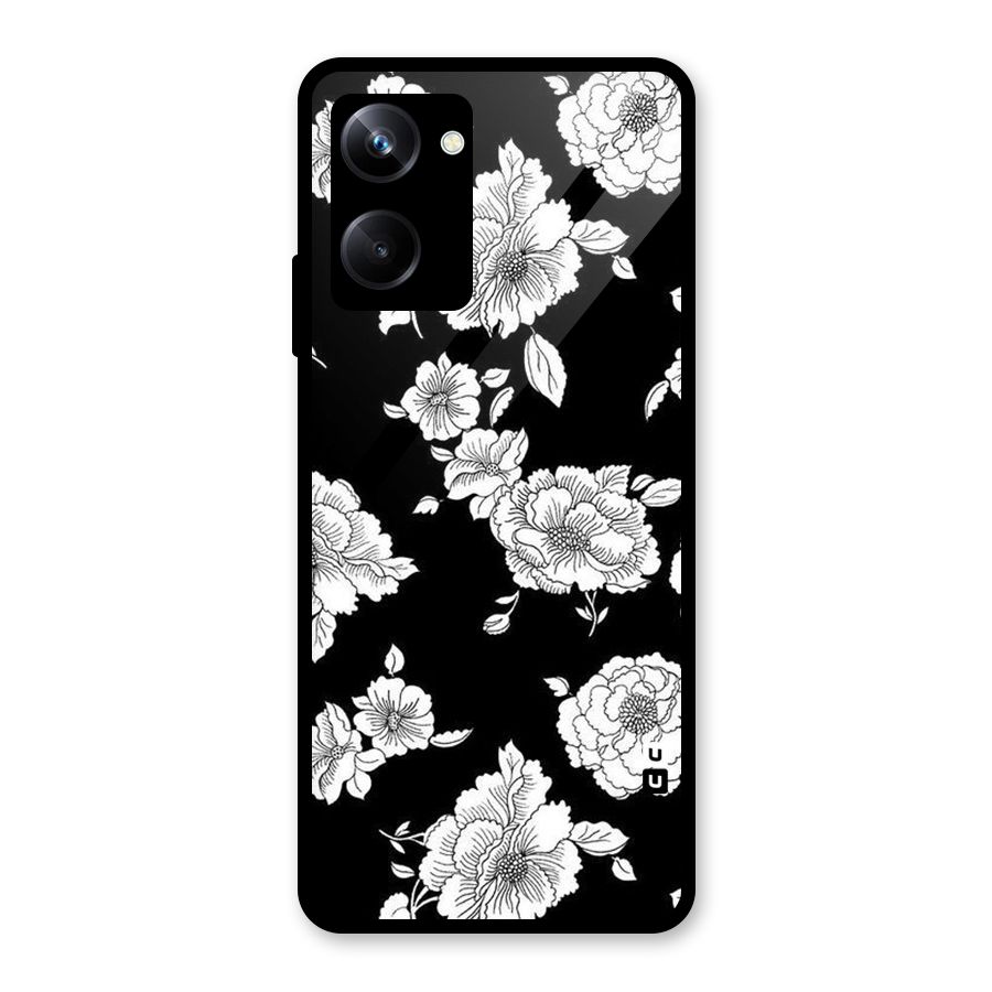Cool Pattern Flowers Glass Back Case for Realme 10 Pro