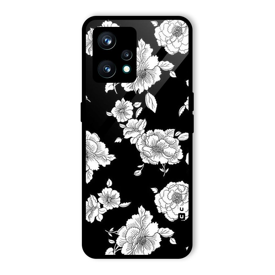 Cool Pattern Flowers Glass Back Case for Realme 9 Pro Plus 5G